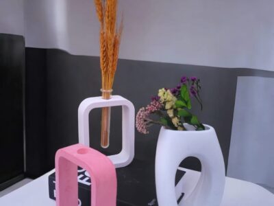 Hand crafted concrete decor pieces